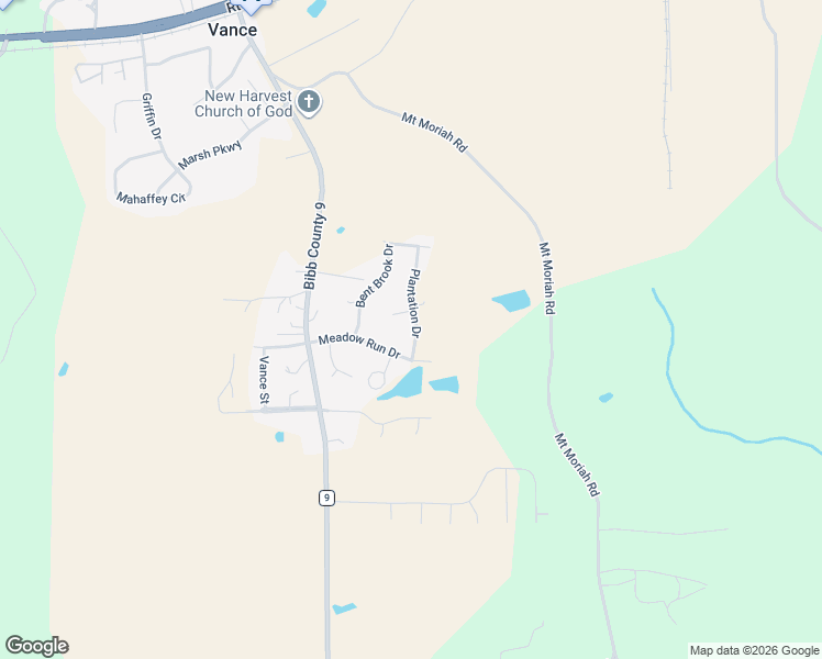 map of restaurants, bars, coffee shops, grocery stores, and more near 10801 Plantation Drive in Vance