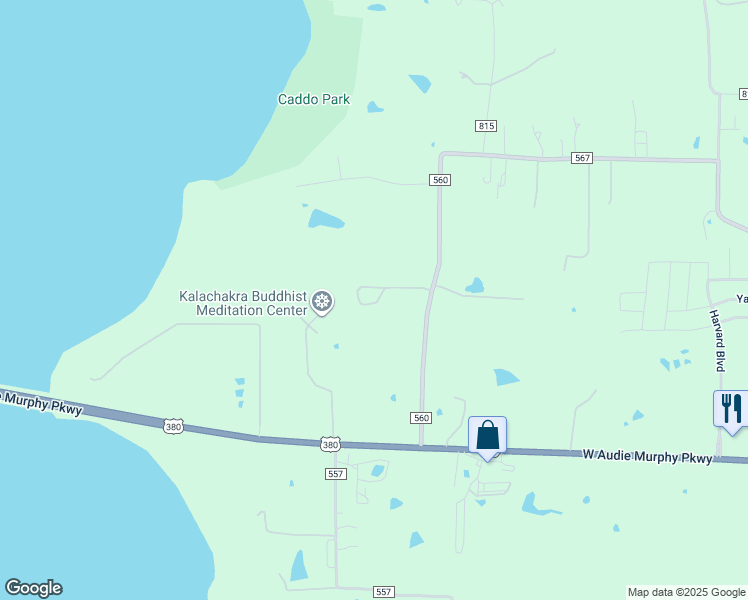 map of restaurants, bars, coffee shops, grocery stores, and more near 343 County Road 560 in Farmersville