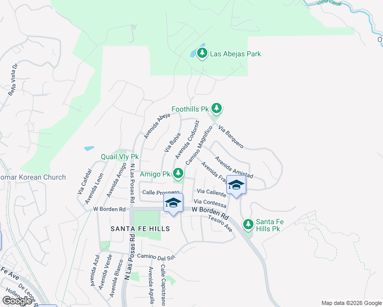 map of restaurants, bars, coffee shops, grocery stores, and more near 766 Camino Magnifico in San Marcos