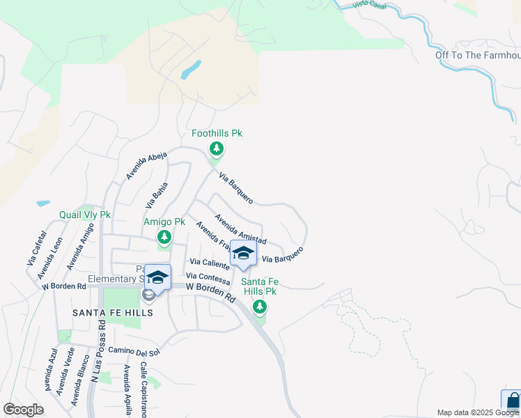 map of restaurants, bars, coffee shops, grocery stores, and more near 840 Via Barquero in San Marcos