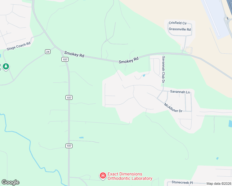 map of restaurants, bars, coffee shops, grocery stores, and more near 325 Bedford Circle in Calera