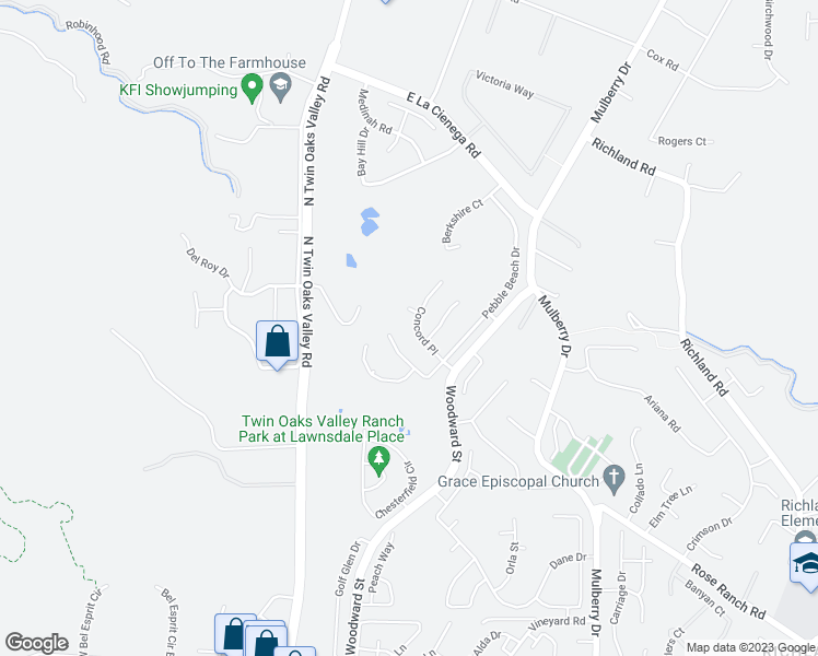 map of restaurants, bars, coffee shops, grocery stores, and more near 618 Concord Place in San Marcos