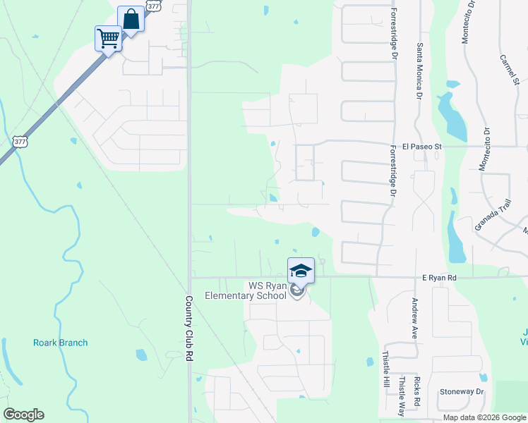 map of restaurants, bars, coffee shops, grocery stores, and more near 317 Sanders Road in Denton