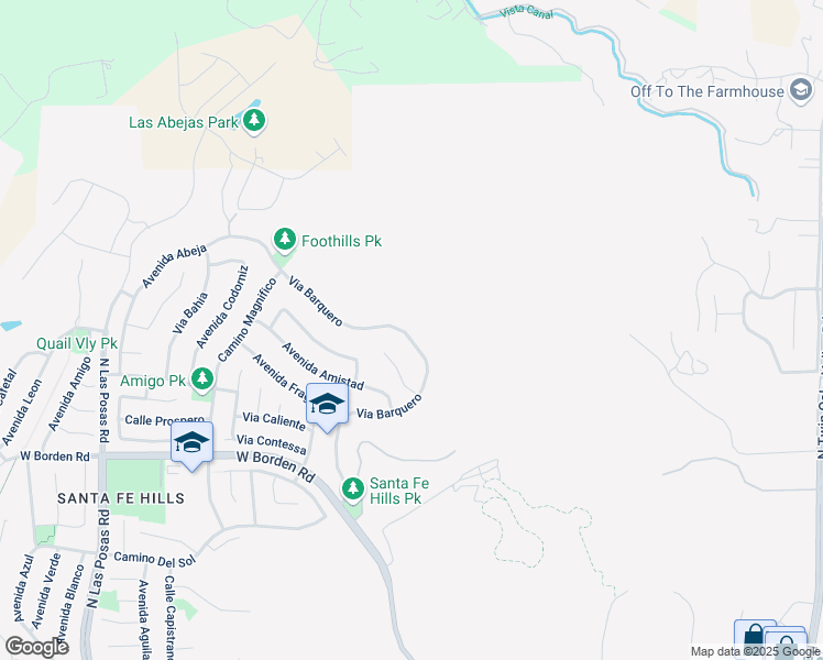 map of restaurants, bars, coffee shops, grocery stores, and more near 817 Via Barquero in San Marcos