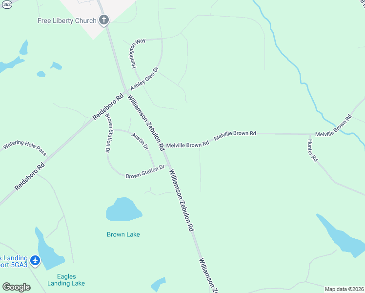 map of restaurants, bars, coffee shops, grocery stores, and more near 238 Melville Brown Road in Williamson