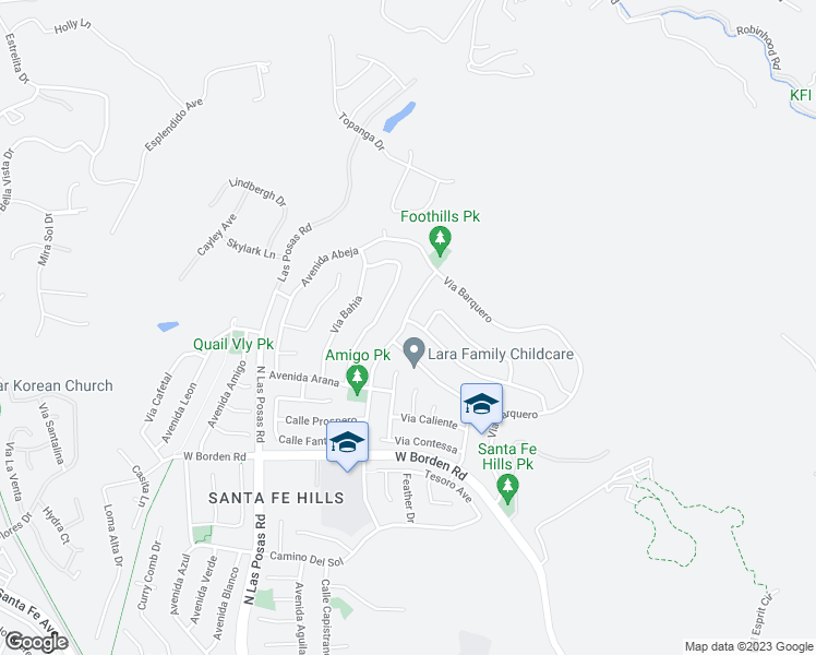map of restaurants, bars, coffee shops, grocery stores, and more near 1297 Avenida Amistad in San Marcos