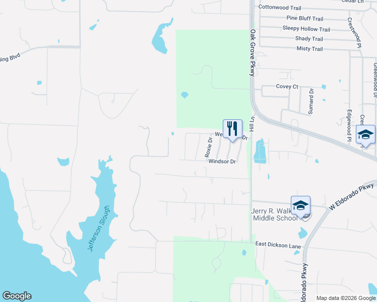 map of restaurants, bars, coffee shops, grocery stores, and more near 3433 Varsity Drive in Little Elm