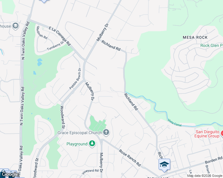 map of restaurants, bars, coffee shops, grocery stores, and more near 1320 Richland Road in San Marcos