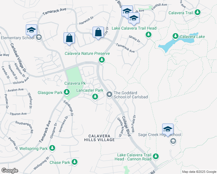 map of restaurants, bars, coffee shops, grocery stores, and more near 4095 Karst Road in Carlsbad