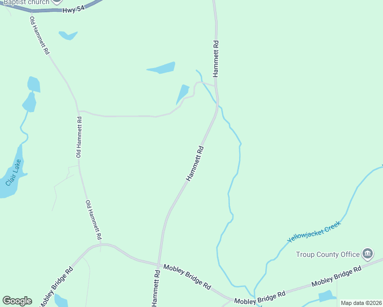 map of restaurants, bars, coffee shops, grocery stores, and more near 4151 Hammett Road in Hogansville