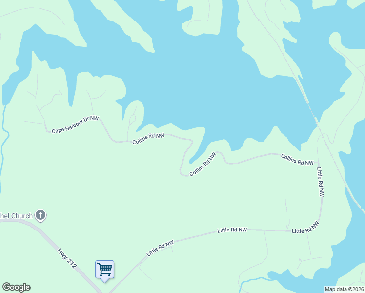 map of restaurants, bars, coffee shops, grocery stores, and more near 190 Collins Road Northwest in Milledgeville
