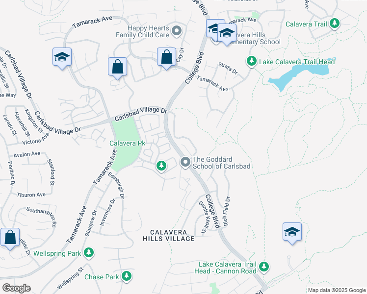 map of restaurants, bars, coffee shops, grocery stores, and more near 4066 Karst Road in Carlsbad
