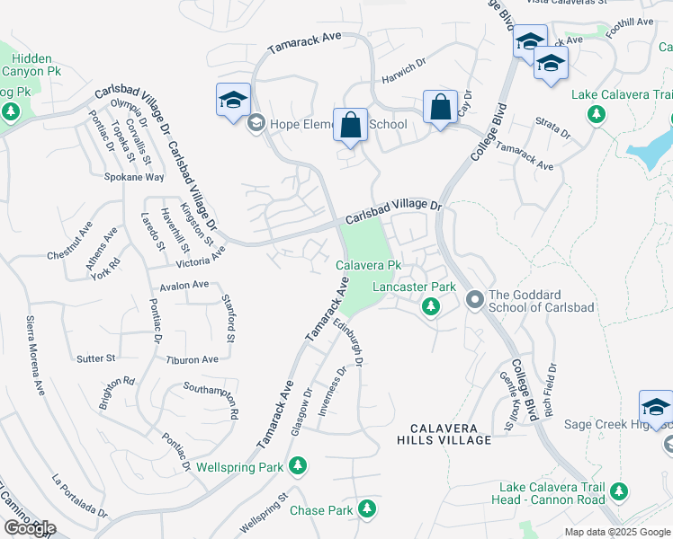 map of restaurants, bars, coffee shops, grocery stores, and more near 3789 Portland Court in Carlsbad