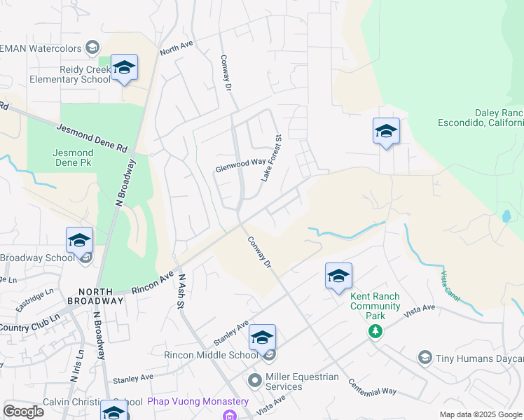 map of restaurants, bars, coffee shops, grocery stores, and more near in Escondido