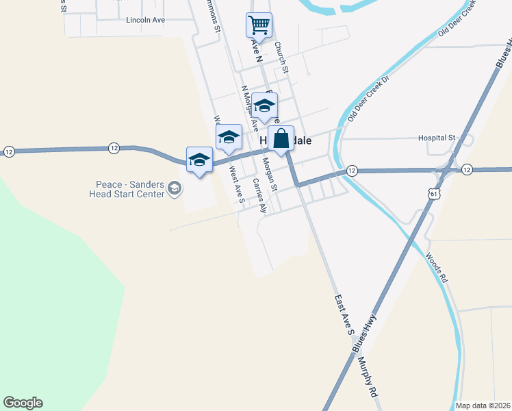map of restaurants, bars, coffee shops, grocery stores, and more near 336-376 West Avenue South in Hollandale