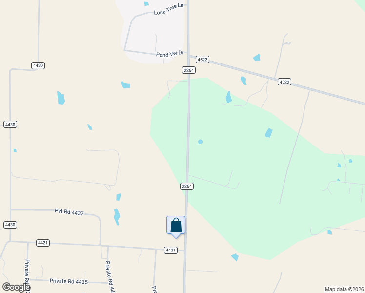 map of restaurants, bars, coffee shops, grocery stores, and more near 4604 Farm to Market Road 2264 in Decatur