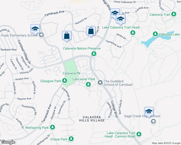 map of restaurants, bars, coffee shops, grocery stores, and more near 2992 Brandon Circle in Carlsbad