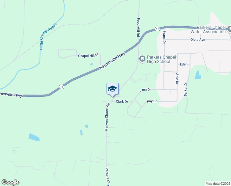 map of restaurants, bars, coffee shops, grocery stores, and more near 546 Parkers Chapel Road in El Dorado