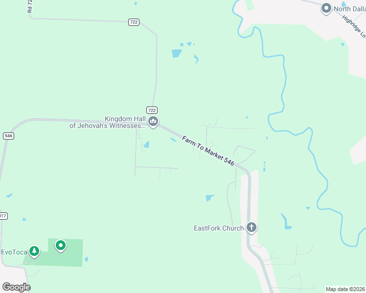map of restaurants, bars, coffee shops, grocery stores, and more near 2100 Farm to Market Road 546 in McKinney
