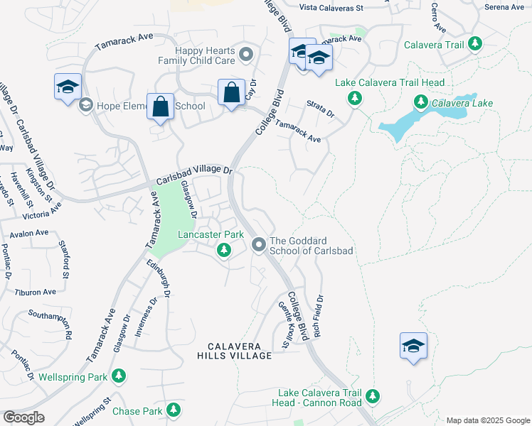 map of restaurants, bars, coffee shops, grocery stores, and more near 4074 Peninsula Drive in Carlsbad
