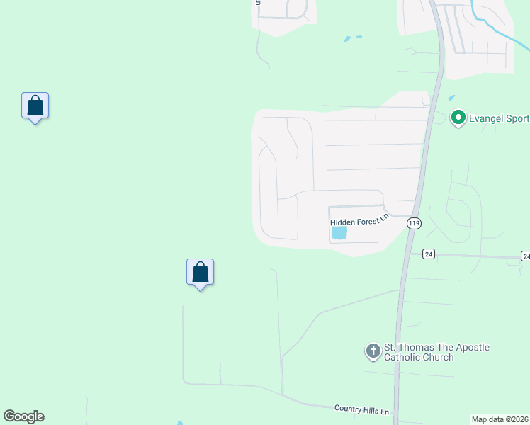 map of restaurants, bars, coffee shops, grocery stores, and more near 228 Hillcrest Drive in Montevallo