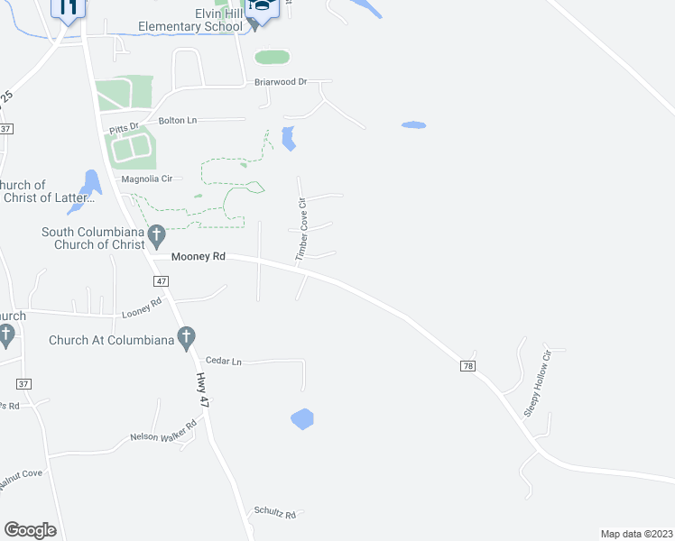 map of restaurants, bars, coffee shops, grocery stores, and more near 373 Mooney Road in Columbiana