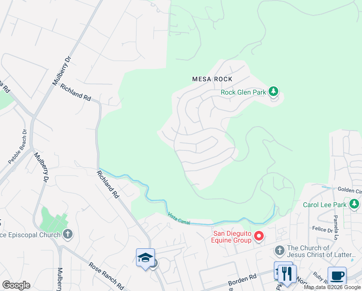 map of restaurants, bars, coffee shops, grocery stores, and more near in Escondido