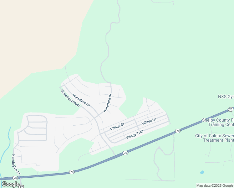 map of restaurants, bars, coffee shops, grocery stores, and more near 405 Waterford Highlands Way in Calera