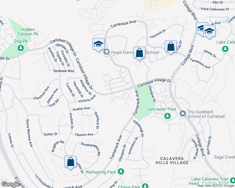 map of restaurants, bars, coffee shops, grocery stores, and more near 3728 Lenox Court in Carlsbad