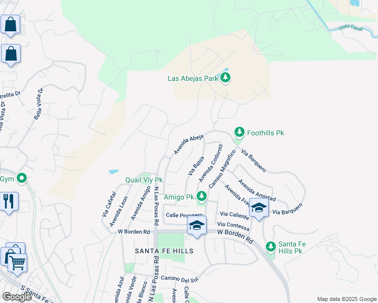 map of restaurants, bars, coffee shops, grocery stores, and more near 1380 Corte Bagalso in San Marcos