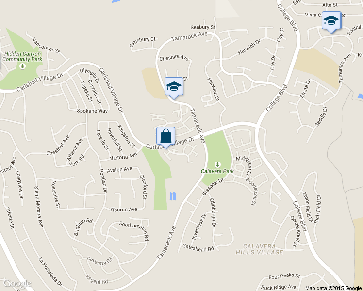 map of restaurants, bars, coffee shops, grocery stores, and more near 3728 Lenox Court in Carlsbad