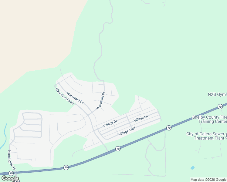 map of restaurants, bars, coffee shops, grocery stores, and more near 408 Waterford Highlands Way in Calera