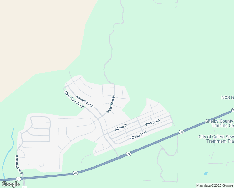 map of restaurants, bars, coffee shops, grocery stores, and more near 405 Waterford Highlands Way in Calera