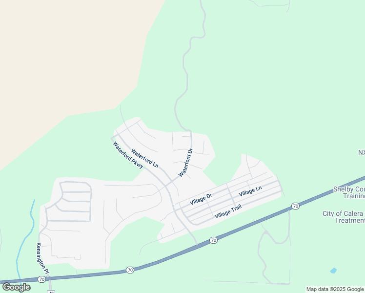 map of restaurants, bars, coffee shops, grocery stores, and more near 150 Waterford Highlands Trail in Calera