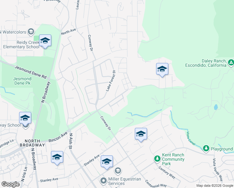 map of restaurants, bars, coffee shops, grocery stores, and more near 2320 Briarwood Place in Escondido