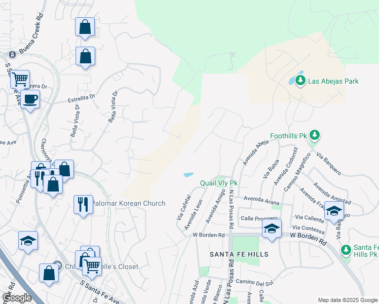 map of restaurants, bars, coffee shops, grocery stores, and more near 873 Cayley Avenue in San Marcos