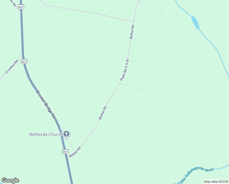 map of restaurants, bars, coffee shops, grocery stores, and more near 6347 Bethel Road in Bamberg