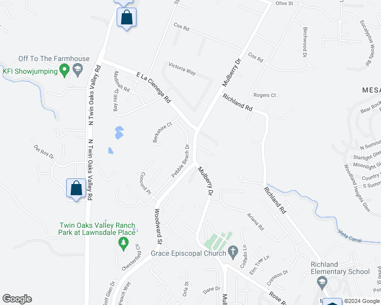 map of restaurants, bars, coffee shops, grocery stores, and more near 773 Pebble Beach Drive in San Marcos