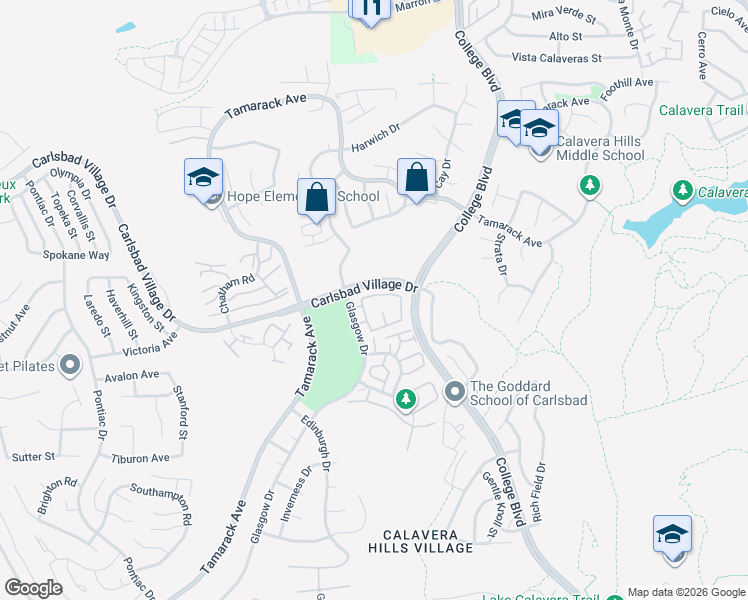 map of restaurants, bars, coffee shops, grocery stores, and more near 3669 Jetty Point in Carlsbad