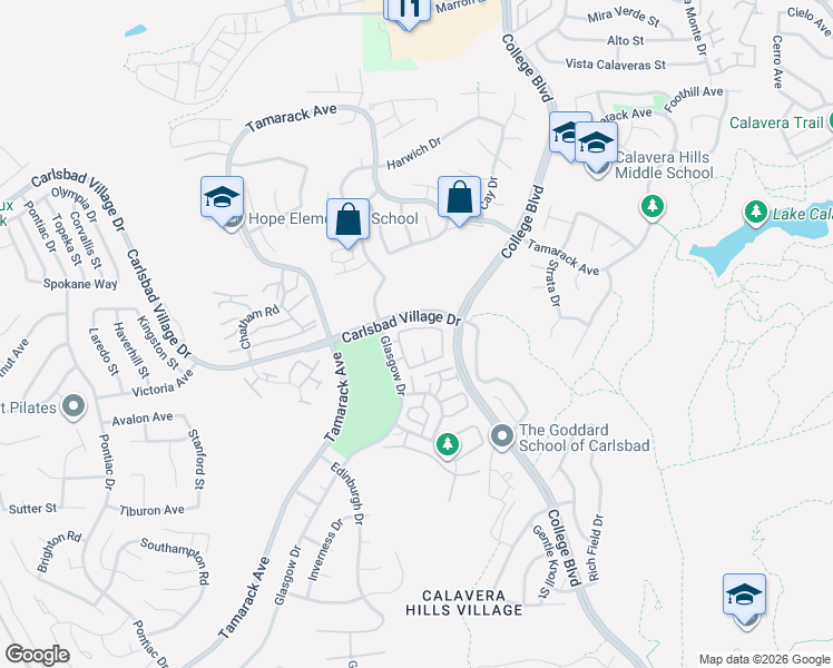 map of restaurants, bars, coffee shops, grocery stores, and more near 3643 Jetty Point in Carlsbad
