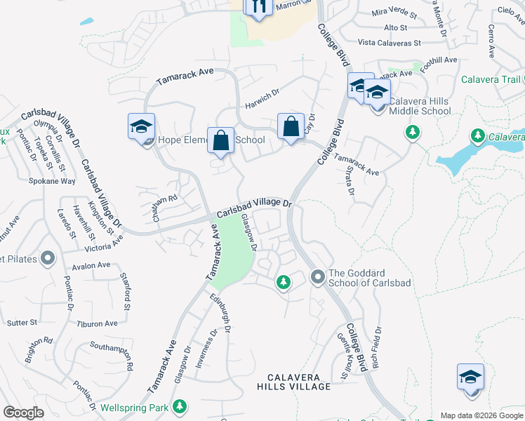 map of restaurants, bars, coffee shops, grocery stores, and more near 3669 Jetty Point in Carlsbad