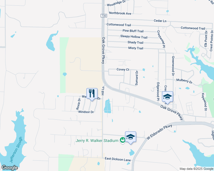 map of restaurants, bars, coffee shops, grocery stores, and more near 2057 Farm to Market 720 in Little Elm