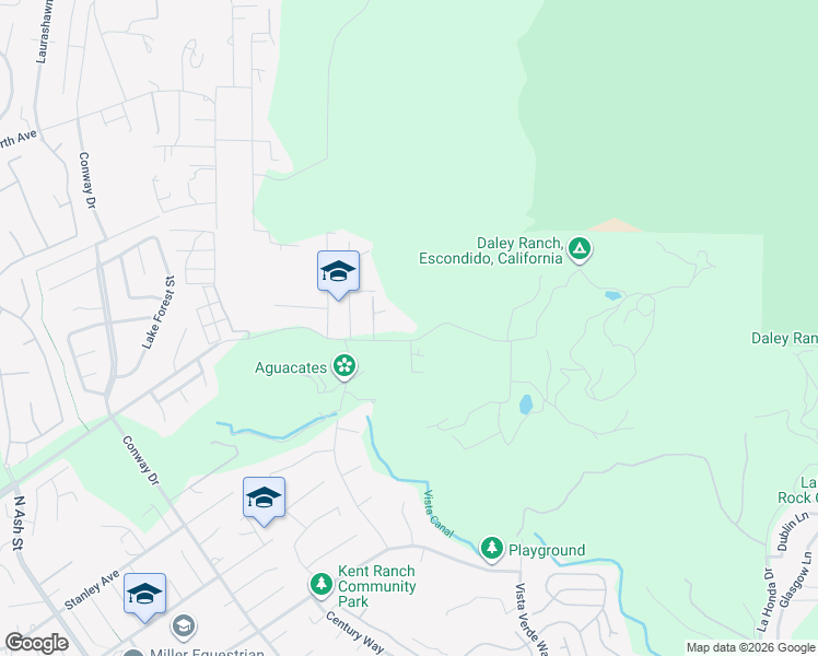 map of restaurants, bars, coffee shops, grocery stores, and more near 1738 Rincon Avenue in Escondido