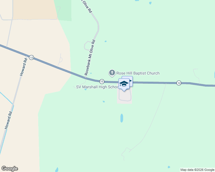 map of restaurants, bars, coffee shops, grocery stores, and more near Mississippi 12 in Lexington
