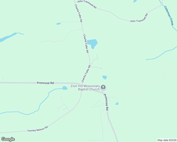 map of restaurants, bars, coffee shops, grocery stores, and more near Charlie Fuller Road in Grantville