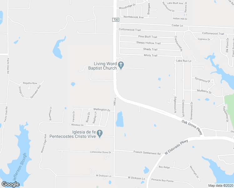 map of restaurants, bars, coffee shops, grocery stores, and more near 2168 Farm to Market Road 720 in Little Elm