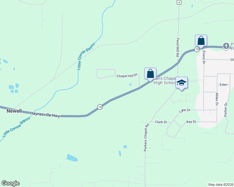 map of restaurants, bars, coffee shops, grocery stores, and more near 2880 Haynesville Highway in El Dorado
