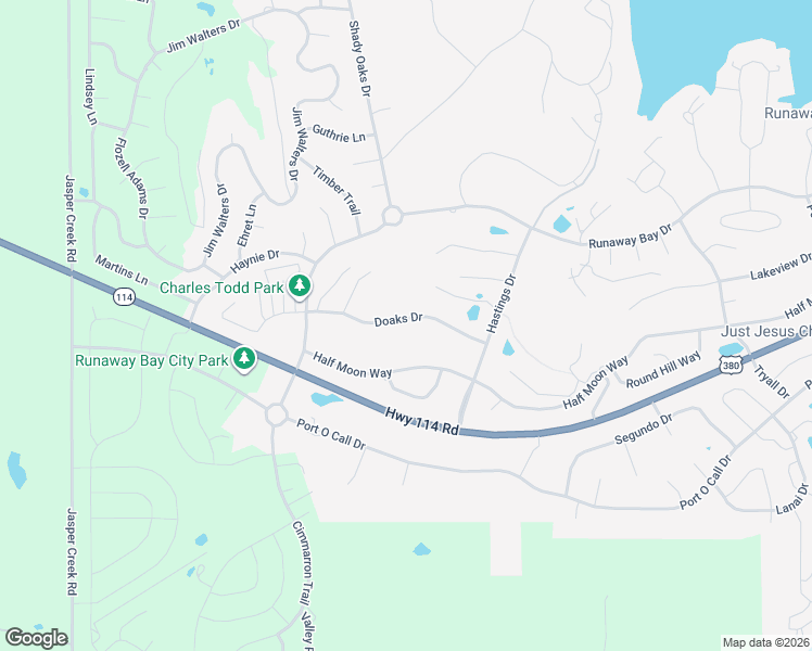 map of restaurants, bars, coffee shops, grocery stores, and more near 611 Doaks Dr in Runaway Bay