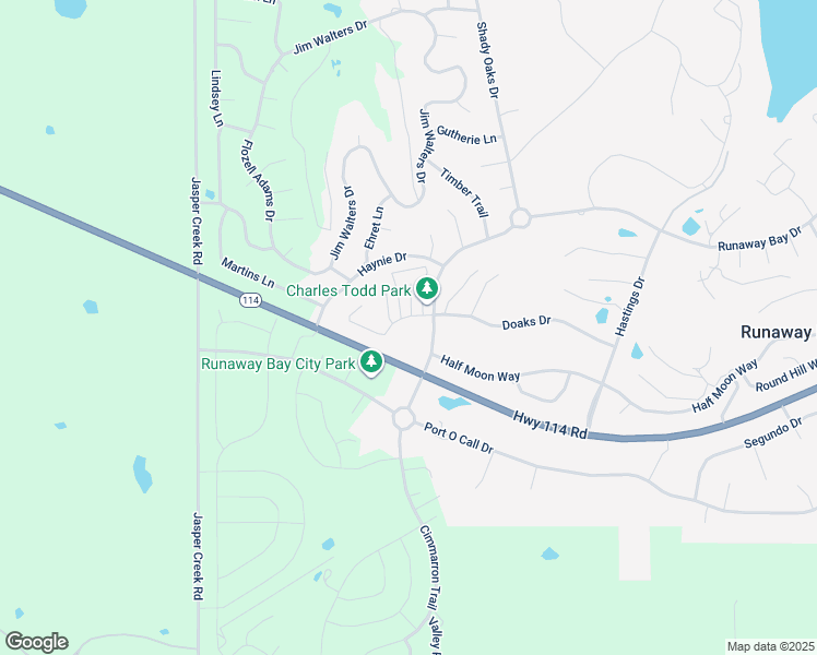 map of restaurants, bars, coffee shops, grocery stores, and more near 801 Doaks Drive in Runaway Bay