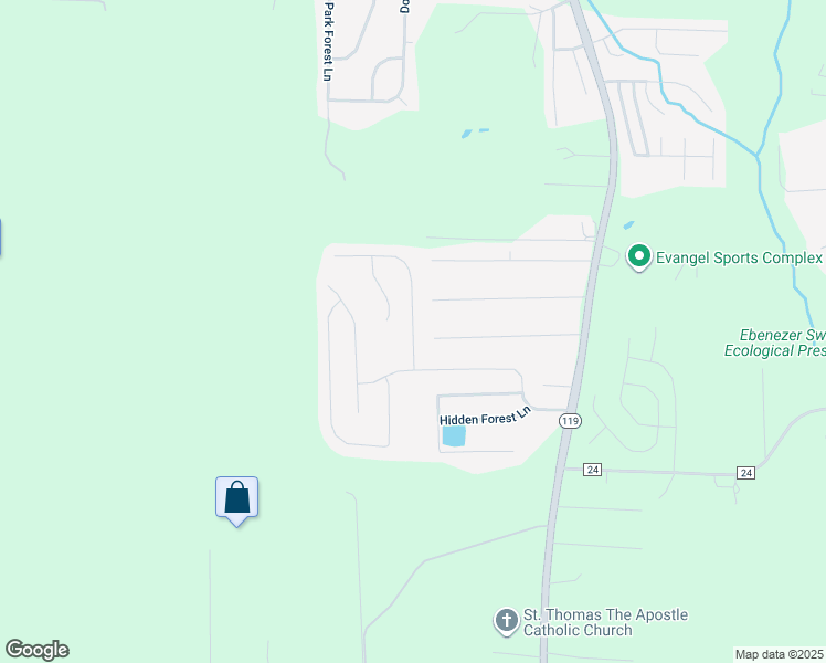 map of restaurants, bars, coffee shops, grocery stores, and more near 163 Hidden Trace Court in Montevallo